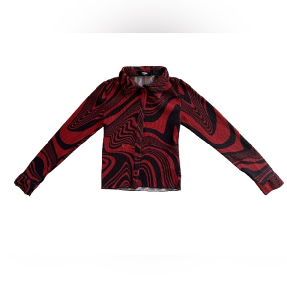 Jaded London Manic Plisse Button Up Shirt - Picture 4 of 7